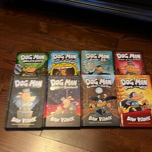 Set of 8 Hardcoverr Dog Man books. Excellent condition!